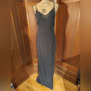 Valentino Roma black thin strap evening gown. Long dress. Size 6. New with tag.